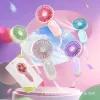 Mini handheld lanyard fan, colorful small electric fan, portable handheld small fan, silent and low-noise Specification image